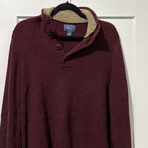 Bass Men's Maroon Turtleneck Sweater